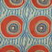 Indian Cotton 2026 - "Modern" Screen Printed Cotton Cambric - Circular Motif in Rust and Blue