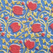 Indian Cotton 2026 - Jaipur Screen Printed Cotton Cambric - Red floral vine on cobalt background