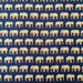 Indian Cotton 2026 - Jaipur Screen Printed Cotton Cambric - Elephant Parade on Black