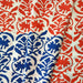 Indian Cotton 2026 - "Modern" Screen Printed Cotton Cambric - Two tone, red and blue vine motif
