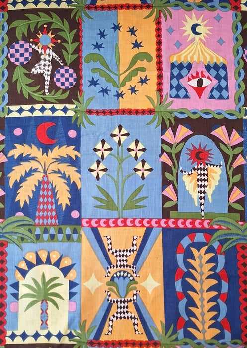 Indian Cotton 2026 - "Modern" Screen Printed Cotton Cambric - Mughal Elements