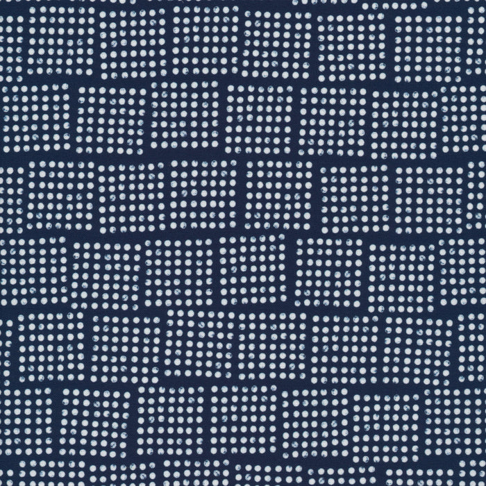 Eloise Renouf Imprint Organic Quilting Cotton - Domino in Blue