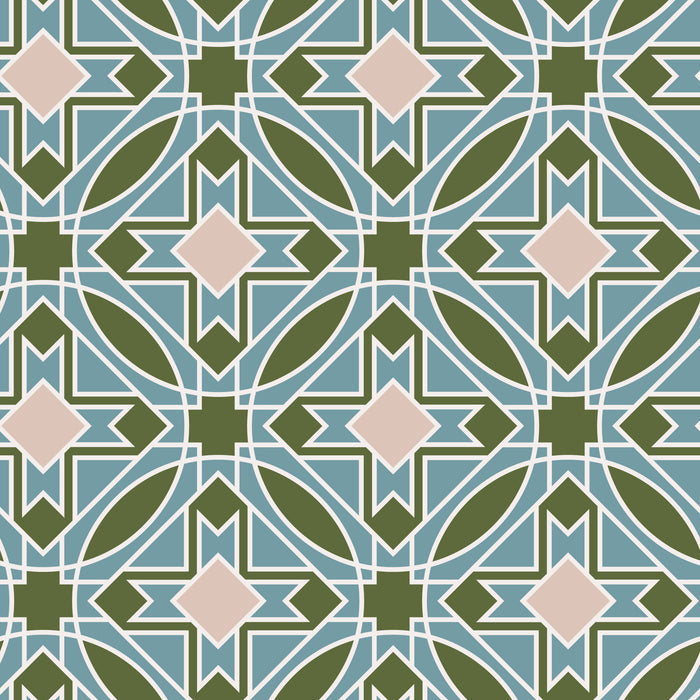 Wright Prisms - BARKCLOTH - Prism in Olive/Blue