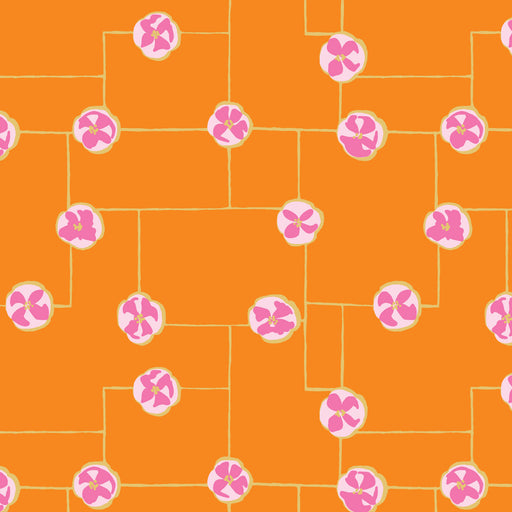 Summer Sun by Vera - Floral Grid in Orange