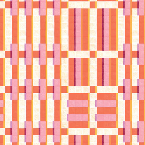 Pop and Plaids in Organic Cotton by Rachel Parker - Patchwork Sunshine