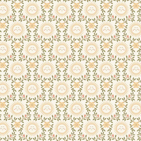 Serenity Garden in Organic Cotton by Dots and Glory - Morning Light in Sunburst