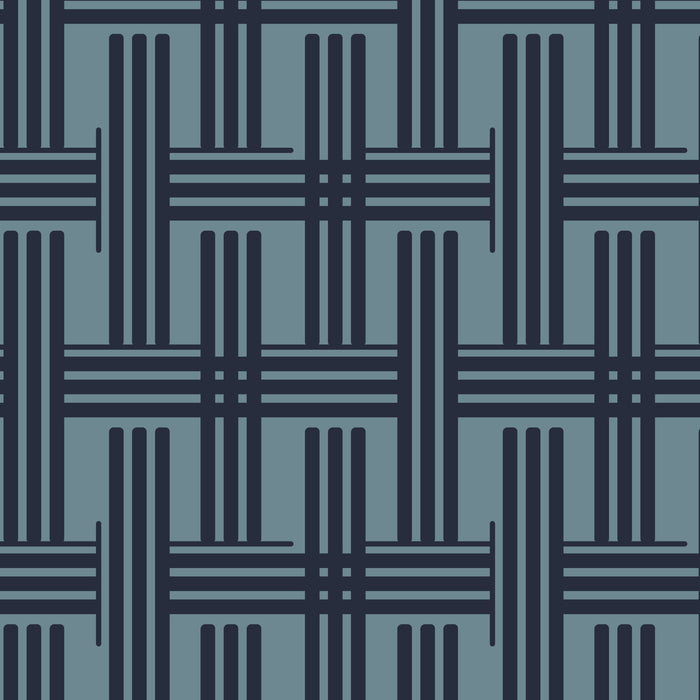 Elegant Estuaries by Amy MacCready - Rami in Blue (Cotton Duck)