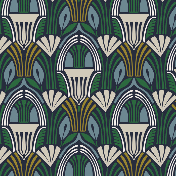 Elegant Estuaries by Amy MacCready - Raina in Multi (Cotton Duck)