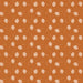 A repeating pattern of stylized cream leaf or shell-like motifs on a warm orange background with a subtle grid texture.