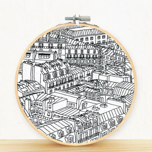 Embroidery and Sage Embroidery Kit - Paris Rooftops