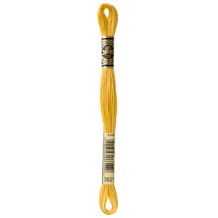 DMC Embroidery Floss - Straw Yellow - 3821