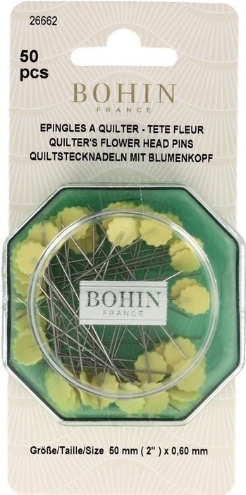 Bohin Flat Flower Pins - 50mm x 0.6mm