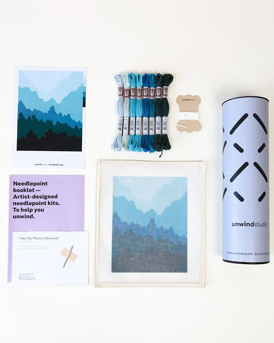 Unwind Studios - Portuguese Tiles Needlepoint Kit : Misty Mountain Moon