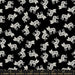 cartoon black and white striped cats on a black background
