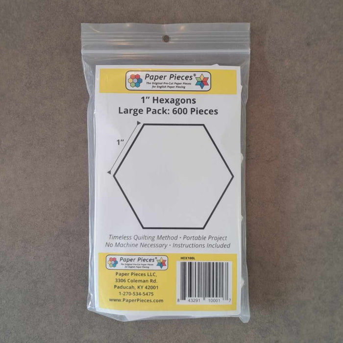 English Paper Piecing Shapes - 1" Hexagons - Large Pack: 600 Pieces