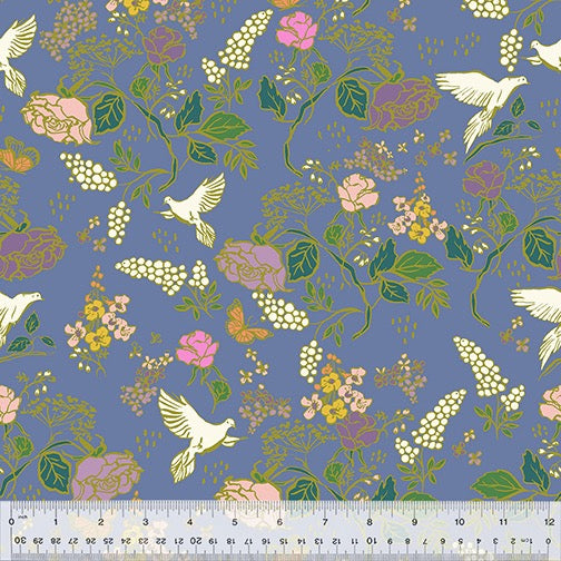 In the Garden by Jennifer Moore - Organic Cotton - In the Garden in Lavender