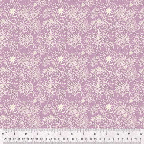 In the Garden by Jennifer Moore - Organic Cotton - Dahlia Dream in Lilac