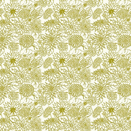 In the Garden by Jennifer Moore - Organic Cotton - Dahlia Dream in Ivory