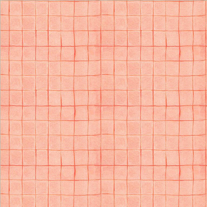 Heather Ross - Heather Ross By Hand - Drawn Plaid in Salmon