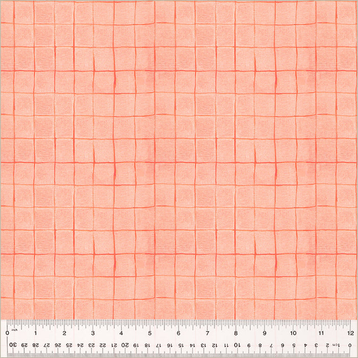 Heather Ross - Heather Ross By Hand - Drawn Plaid in Salmon