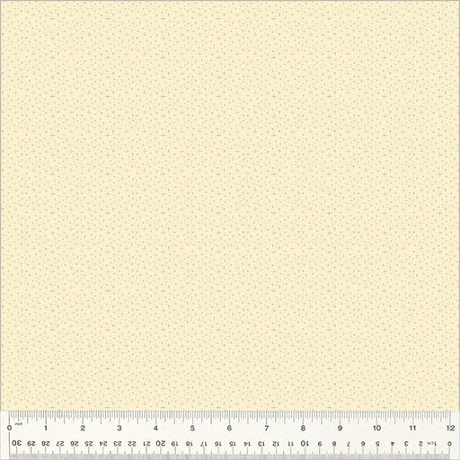 Beige fabric texture with a ruler at the bottom for scale