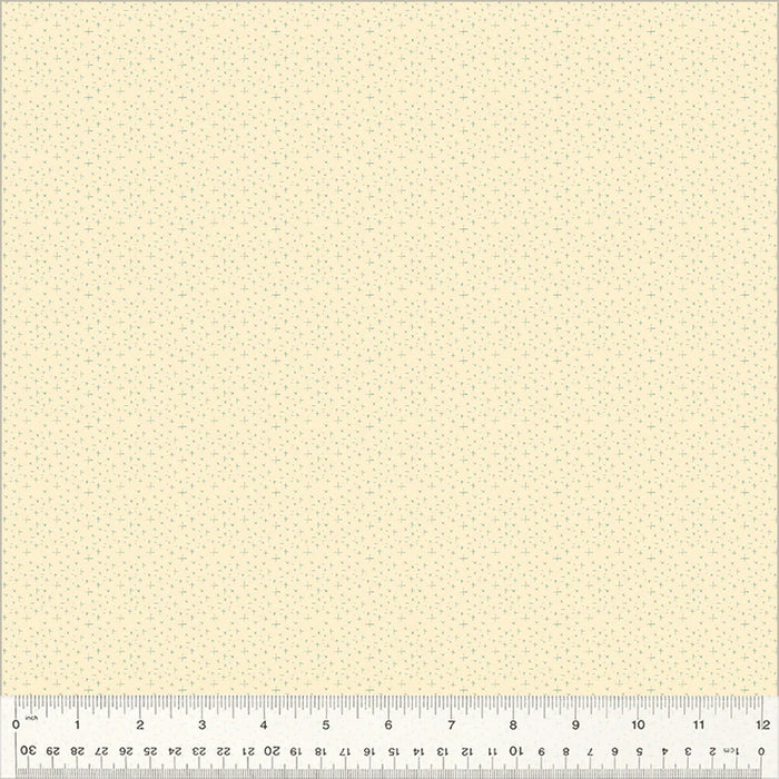 Beige fabric texture with a ruler at the bottom for scale