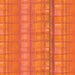 Plaid pattern fabric swatch in orange and pink tones