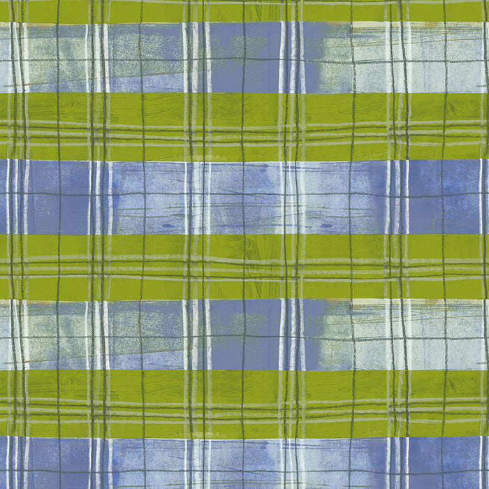 The Plaid One by Marcia Derse - Cool Lime Plaid in Cool Lime
