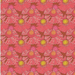 Pattern of pink flowers with yellow centers on a pink background