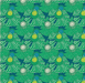 Patterned paper with blue fish and white polka dots on a green background
