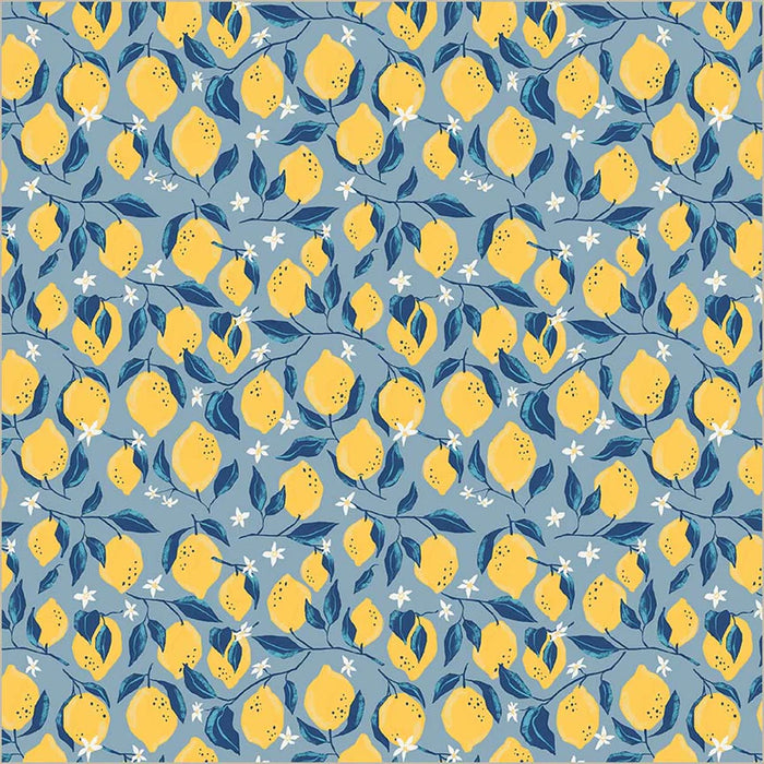 Jennifer Moore - Villa Sol - Lemons in Sea Blue