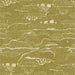 cream etching on olive background - closeup of fabric design