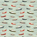 fabric closeup of navy and red boats bobbing on a pale green sea