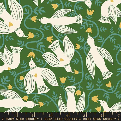 Endpaper by Jen Hewett for Ruby Star Society - Hummingbirds in Sarah Green