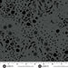 Black abstract pattern on gray fabric with Andover Fabrics logo.
