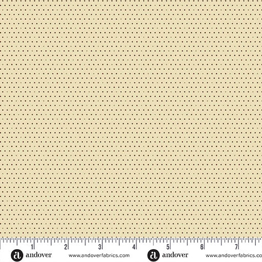 Micro dots in brown on beige