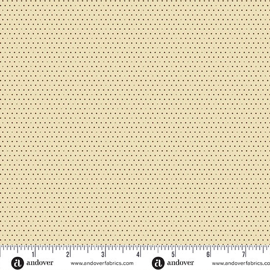 Micro dots in brown on beige
