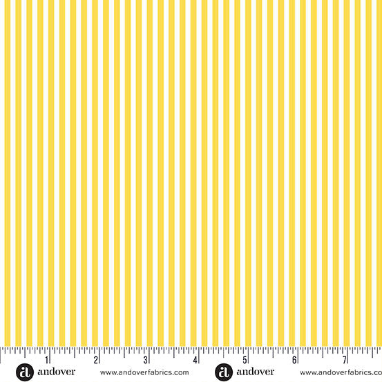Andover Simply Stripe - Lemon