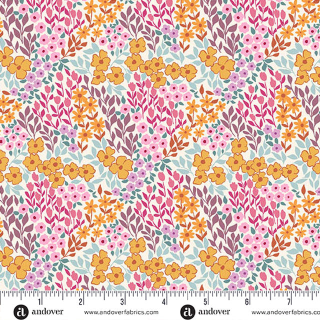 Sunset Cottage by Stephanie Organes - Petalfield in Cream