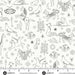 Pattern of black line drawings on a white background with a ruler at the bottom.