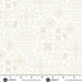 Geometric pattern fabric swatch with a ruler for scale on a white background