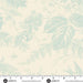 Fabric swatch with light blue leaf pattern on a beige background, featuring Andover Fabrics branding.