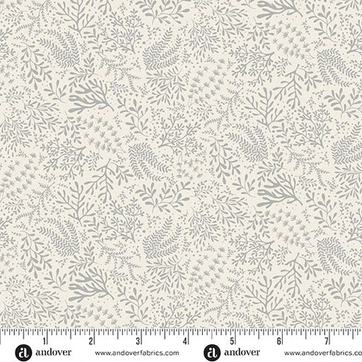 Textured fabric pattern with a ruler at the bottom for scale, featuring the brand 'Andover'.