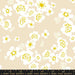 Floral pattern with white flowers and yellow centers on a beige background, Ruby Star Society label at the bottom.