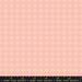Fabric swatch with a pink and beige pattern and Ruby Star Society label.