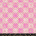 Fabric with pink and white geometric star pattern, Ruby Star Society label at the bottom.