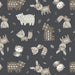 Camelot Fabrics - Woodland Wonders - Aztex Woodland Friends in Charcoal