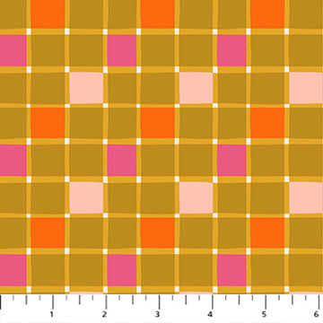 Joyful June by Sarah Hearts - Gingham in Ochre