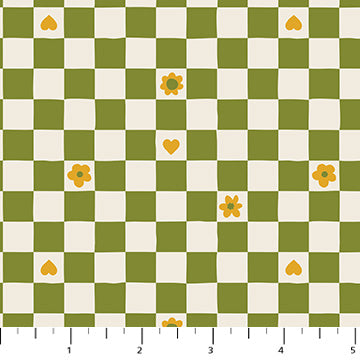 Joyful June by Sarah Hearts - Checks in Green