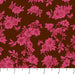 Floral pattern with pink flowers on a brown background